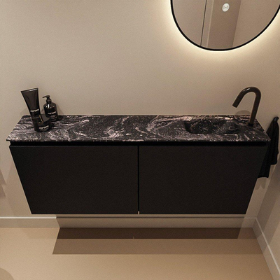 MONDIAZ TURE-DLUX Meuble de toilettes 120 cm Urban. EDEN lavabo Lava position droite. Avec 1 trou de robinet.