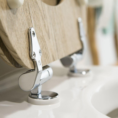 Tiger Abattant de WC Aspect bois de récupération Softclose MDF 37.5x5.5x45.5cm