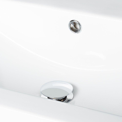 Saniclass Bari Meuble lavabo - 80x47x3.5cm - trop-plein - 1 lavabo - 1 trou de robinet - céramique - blanc