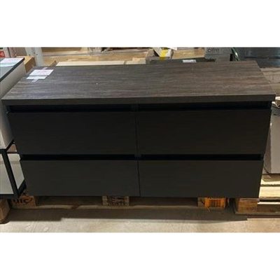 Sub Online badmeubelset met onderkast met topblad mondiaz 120x55x46cm, mat zwart - OUTLET UDEN