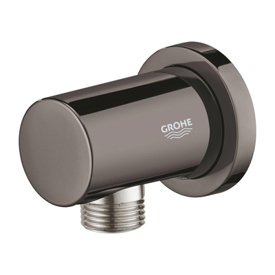 GROHE Rainshower Coude mural rosace ronde Hard graphite brillant (anthracite)