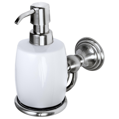 Haceka Allure Distributeur de savon - modèle mural - céramique - inox brossé