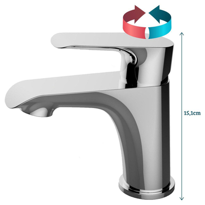 Xellanz Tarma mitigeur de lavabo bas chrome