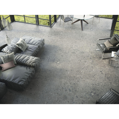 ÉCHANTILLON Terravito Mareno carreau mural et de sol - 80x80cm - 9.5mm - Carré - rectifié - Terrazzo - Gris mat