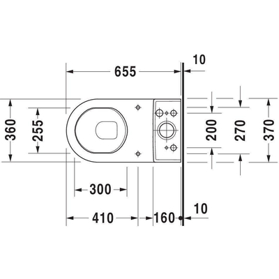 Duravit Starck 3 cuvette au sol 370x430x655mm à chasse directe blanc