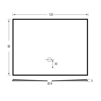 Xenz Flat Plus Douchebak - 120x90cm - Rechthoek - Antraciet mat