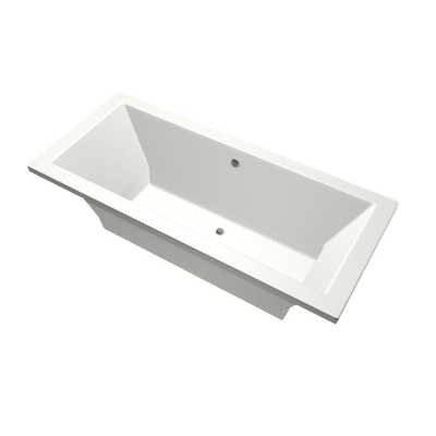 Xenz Society Duobad - 170x75x53 - afvoer Midden - acryl - wit mat