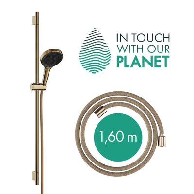 Hansgrohe Rainfinity Ensemble de douche 130 3jets barre coulissante 90cm larg. bronze