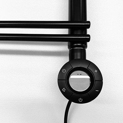 Instamat Luxe Ronde Digitale Thermostaat Soft Zwart Losse Verkoop OUTLETSTORE