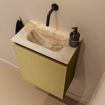 MONDIAZ TURE-DLUX 40cm toiletmeubel Oro. EDEN wastafel Frappe positie midden. Zonder kraangat.