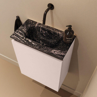 MONDIAZ TURE-DLUX 40cm toiletmeubel Rosee. EDEN wastafel Lava positie midden. Zonder kraangat.
