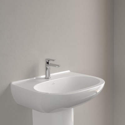 Villeroy & Boch O.novo wastafel 65x51cm zonder overloop 1 kraangat ceramic+ wit