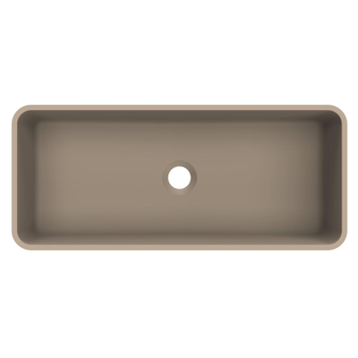 Arcqua Case vasque à poser - rectangulaire - 60x26cm - mat truffe