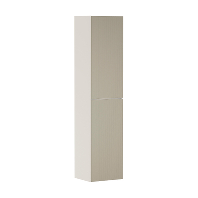 Hansgrohe Xevolos E Armoire haute - 176x40x37cm - 2 portes - façade patterned bronze - push to open - charnière à droite - sand matt beige