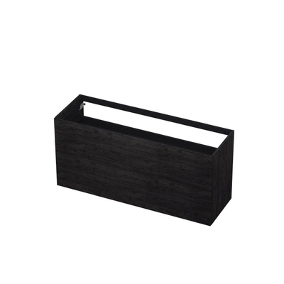 INK P2o Wastafelonderkast - 140x45x65cm - 2 lades - push to open - met rechte opdekfronten - MFC - Houtskool eiken