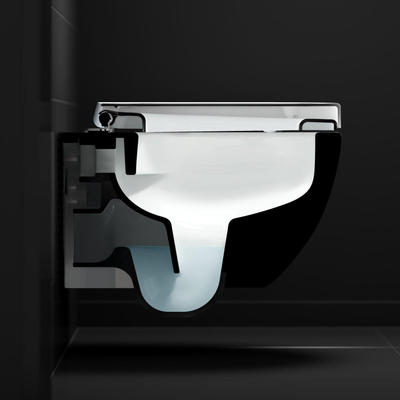 Clou New Hammock Wandtoilet - 49x36.5x38cm - spoelrandloos - met zitting - diepspoel - glans wit