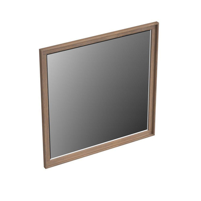Forzalaqua Reno 2.0 miroir 80x80cm Carré sans éclairage avec cadre Chêne massif Havanna