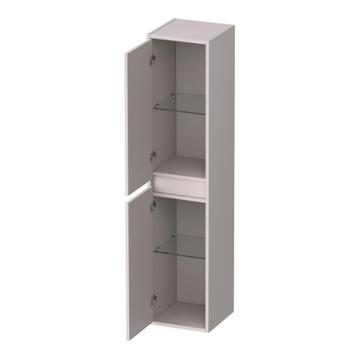 BRAUER Adore Wavy hoge kast - 160x35x35cm - 2 deuren - links- of rechtsdraaiend - greeploos - mat zand