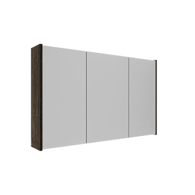 Saniclass Holz Frame Armoire miroir - 100x63x16cm - incluant panneaux latéraux - Chêne charcoal