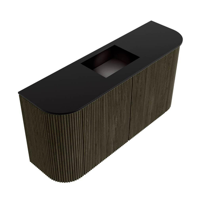 Mondiaz JOYA 83.2cm toiletmeubel - ronding links en rechts kleur Shadow - Wastafel FAYE positie Midden Zonder kraangat kleur Urban.