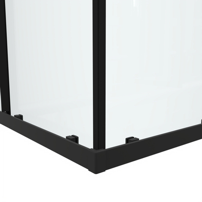 Marenza Casus Cabine de douche - 80x80x200cm - entrée d'angle - verre clair - profilé - noir mat
