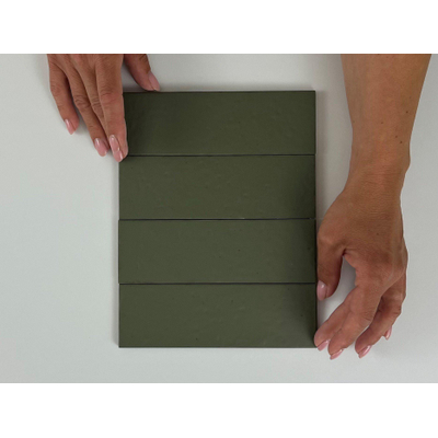 ÉCHANTILLON Terravito Nocino carreau mural - 6x18,6cm - Selva mat (vert)