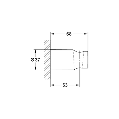 GROHE Vitalio Universal Support de douchette à main - non réglable - chrome