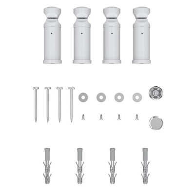 FugaFlow Eccelente Acces Kit de raccordement lot de 4 avec fixation blanc