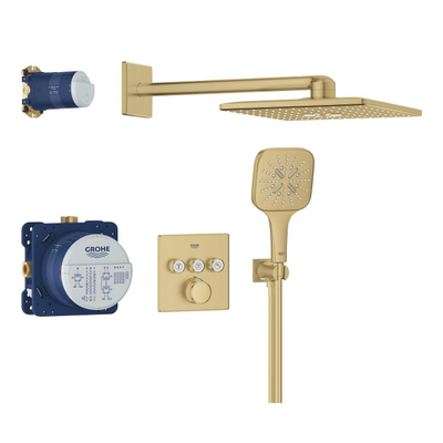 Grohe Grohtherm Smartcontrol Perfect Douche pluie - complète - Cool sunrise brossé (or)