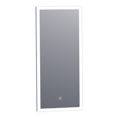 BRAUER Jade spiegel – rechthoek – 36x80 cm – directe LED – dimbaar, touchbediening – Aluminium (Zilver)