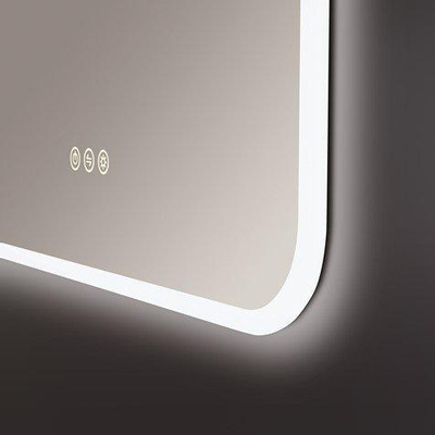 Crosswater Svelte Spiegel - 120x70cm - met LED verlichting rondom - aluminium (zilver)