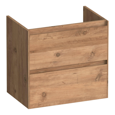 BRAUER Inspire meuble sous-lavabo peu profond 60 2 tiroirs softclose - sans poignées - 1 découpe pour siphon - Chateau