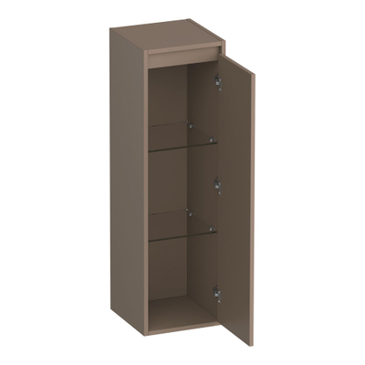 BRAUER Adore armoire de salle de bains - 120x35x35cm - avec 1 porte sans poignée droite ouvrant vers la droite mat moka