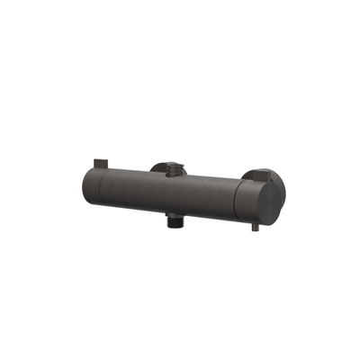 IVY Tribe opbouw regendoucheset – Ø25 cm medium hoofddouche – staafhanddouche – vaste douchehouder – carbon black geborsteld