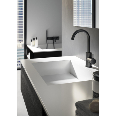 Hotbath Cobber mitigeur de lavabo 27,8 cm avec bec orientable sans vidage noir mat