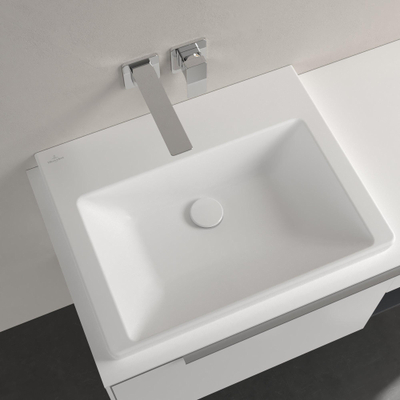Villeroy & Boch Subway 3.0 lavabo - 60x47x16.5cm - sans trou de robinet - stone white mat