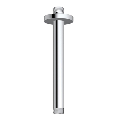 FugaFlow Eccelente Acces Ensemble de douche de pluie encastré - thermostatique - bras de plafond - douchette principale 25cm - douchette à main sur barre - flexible de douche métallique - chrome