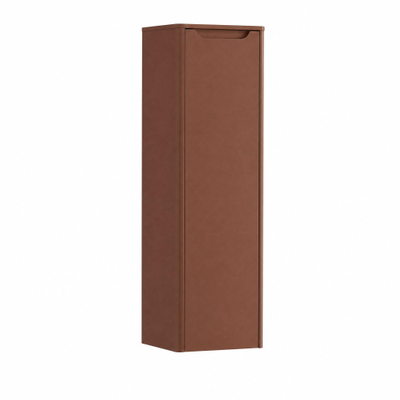 HR badmeubelen Juice Armoire demi-haute - 40x35x130cm - avec coins arrondis - 1 porte - ouverture à droite - terra mat
