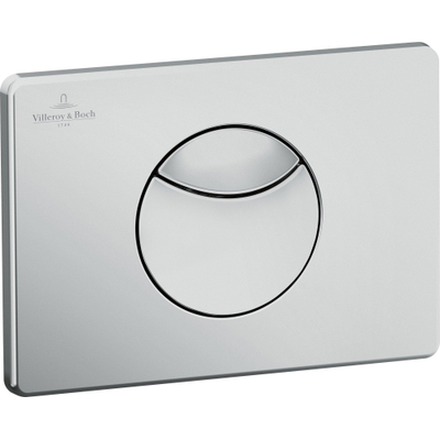 Villeroy & Boch Viconnect 2 knops bedieningsplaat e100 - 20.5x14.5cm - Chrome (mat rvs)