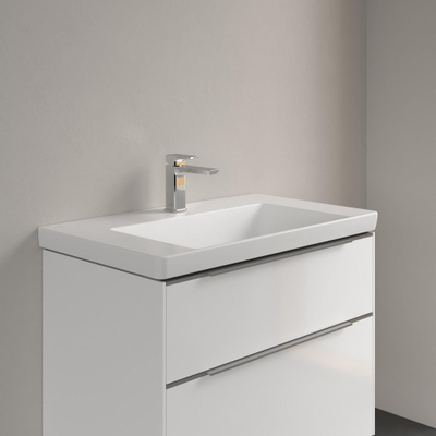 Villeroy & boch subway 3.0 lavabo de meuble 80x47x16,5cm rectangle 1 trou pour robinet sans trou de trop-plein pierre blanche mate céramique+