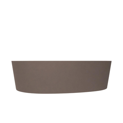 Arcqua Rocker waskom - opbouw - organisch links - 50x37cm - mat mokka