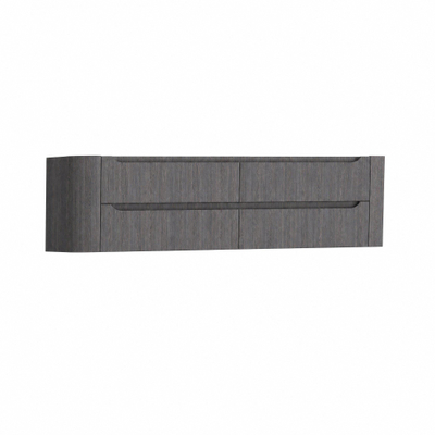 H&R Badmeubelen Juice Wastafelonderkast - 160x45x50cm - afgeronde hoeken - 4 lades - geïntegreerde greep - Wenge