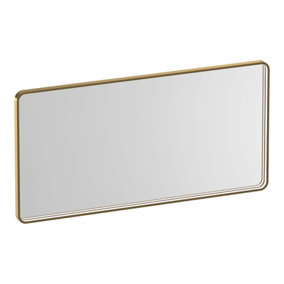BRAUER Sapphire miroir 120 rectangulaire à coins arrondis cadre or avec éclairage LED direct avec fonction de gradation et de variation de couleur et télécommande