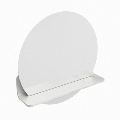 Mondiaz SPOT miroir – Ø 50 cm – avec tablette – Ostra (beige)