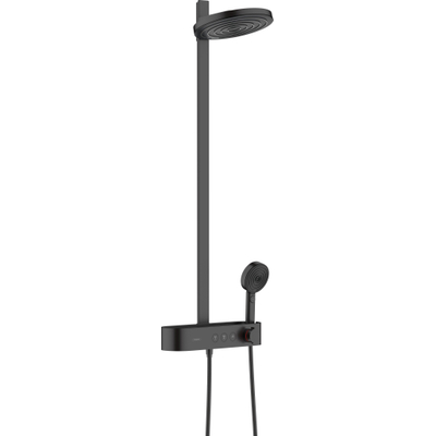 Hansgrohe Pulsify colonne de douche 26cm 2jets eco tablette 40cm noir mat