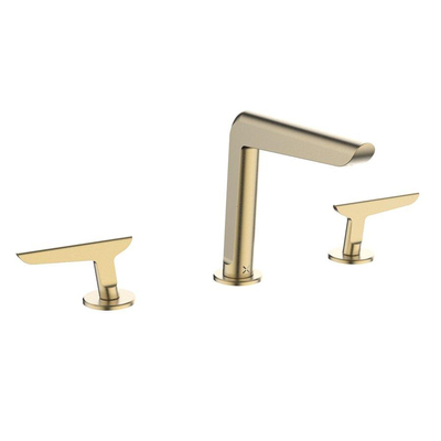 Crosswater Foile - 2 hendels - opbouw - geborsteld messing (goud)