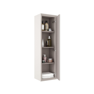 FugaFlow Eccelente Arredo Armoire colonne - 120x34.5x34.5cm - 1 porte - MDF - Coton mat (beige)