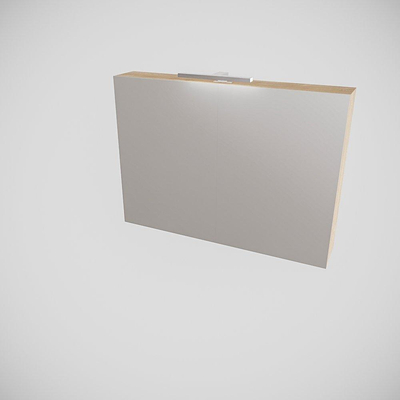 Mondiaz CUBB Armoire de toilette - 100x70cm - 2 portes - Washed Oak (Bois)