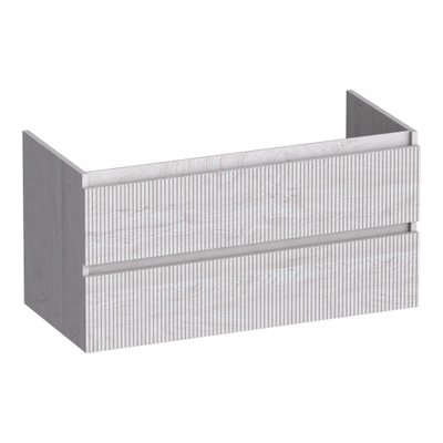 BRAUER Joy Wavy meuble sous-lavabo 100 2 tiroirs softclose - sans poignées - 1 découpe pour siphon - Forest Seashell