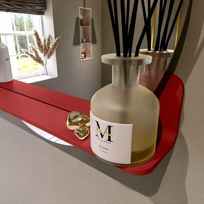 Mondiaz SPOT spiegel – Ø70 cm – met planchet – Fire (rood)